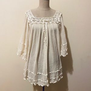Cream Boho Top
